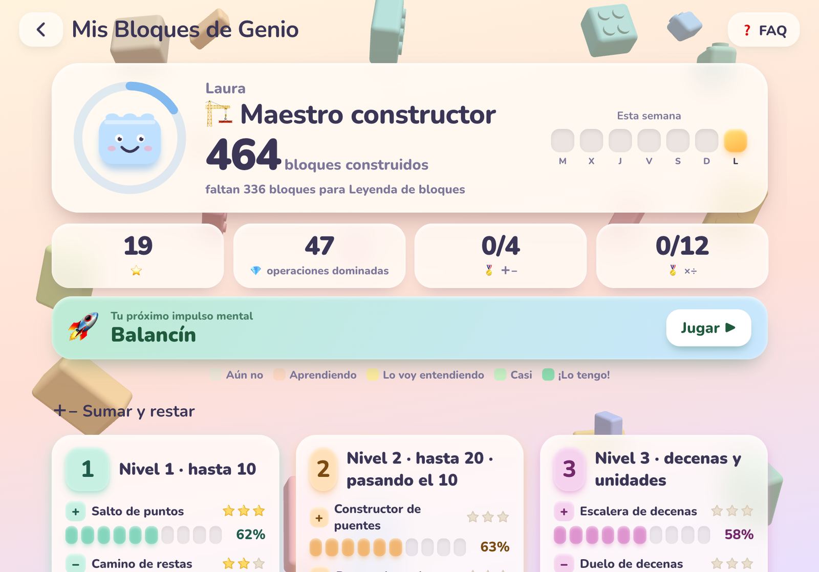 Mis bloques de genio: tu progreso